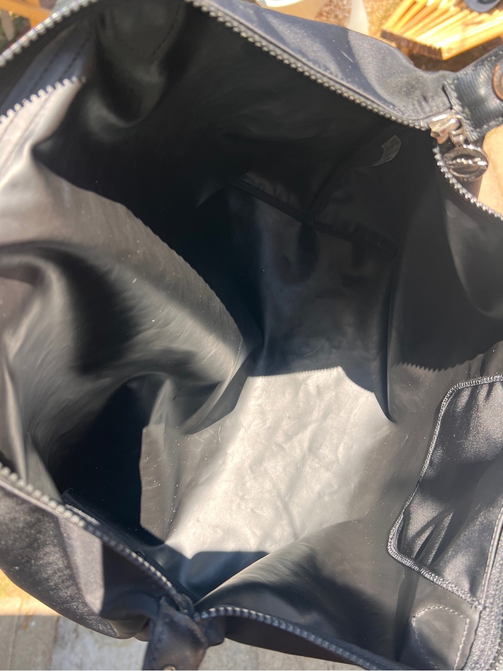 Longchamp Black Le Pliage Large Tote with Strap - Picture 6 of 8